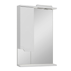 Зеркальный шкаф/лев/с/с/белый(50см) Viktoria/AQUA DE MARCO