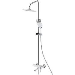 Душевая система, тропический душ, латунь, белый/хром, HB24805-8