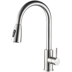 Смеситель для кухни, выдвижной излив, нержавеющая сталь HB73304-2