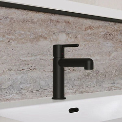 Cмеситель для умывальника, черный матовый, Aiger, IDDIS, AIGBL00i01