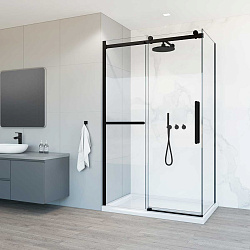 Душевой уголок Como Soft VSR-1CS1012CLB, 1200*1000, черный, стекло прозрачное, , шт
