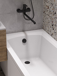 Вывод Смеситель для ванны BRASKO BLACK с длинным изливом однорычажный черный