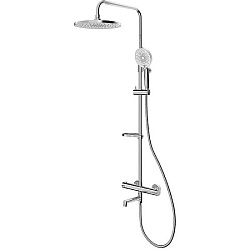 Смеситель термостатический для душа со стойкой и тропической лейкой, Ideal Spa. Milardo, ILSSBTHM06