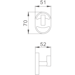 Крючок, хром HB1905-1