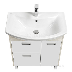 Тумба-умывальник Бекка 70 Белый/Дуб Сомерсет (Балтика 70)