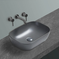 Раковина керамическая Vincea VBS-102MG, 455*325*135, накладная, цвет серый матовый, , шт