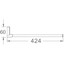 Держатель для полотенец, двойной, поворотный 400 мм, хром HB8812