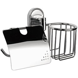Держатель для туалетной бумаги, с подставкой, хром HB1903-1