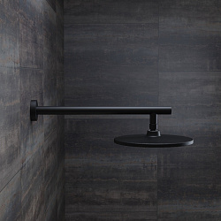 Кронштейн для верхнего душа в стену, круглый, черный матовый, Optima Home, IDDIS, OPH40BRi61