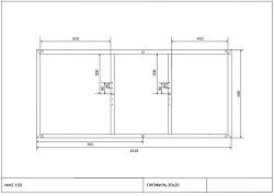 Рама д/ванны: Nike 150 NEW метал. в комплекте со сборочным пакетом, Сорт1