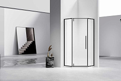 Душевой уголок Slim-N VSP-4SN900CLB, 900*900, черный, стекло прозрачное, , шт