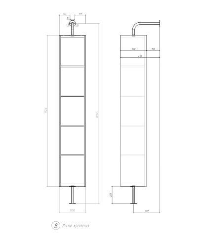 Пенал Grani 300 поворотный