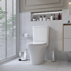 Corpa Nera Paganini/Паганини унитаз-компакт безободковый, торнадо, быстрос.сиденье с микролиф, белый