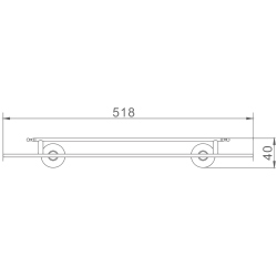 Полка стеклянная 1- ярус, хром HB1707