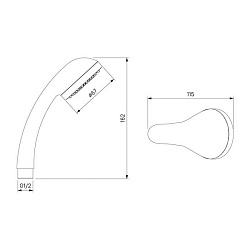 Смеситель для ванны, Helic, Milardo, HELSB02M02