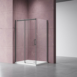Душевой уголок Dice VSR-4D1011CLGM, 1100*1000, вороненая сталь, стекло прозрачное, , шт