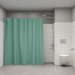 Штора для ванной, 200x240 см, Полиэстер, зеленый, IDDIS, BL05P24i11