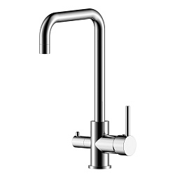 Смеситель для кухни с подключением к фильтру питьевой воды, высота излива 27,5 см, длина 20 см, лату