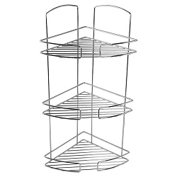 Полка трехъярусная угловая, проволока стальная, 11, Milardo, 111WC30M44