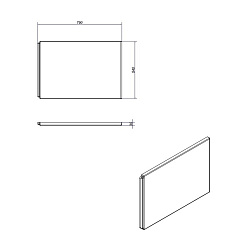 Распродажа!Панель боковая: VIRGO 80, белый, Сорт1
