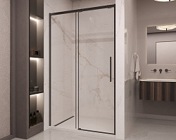 Душевая дверь Stella VDS-1ST150CLB, 1500, черный, стекло прозрачное, , шт