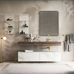 Зеркало LED VLM-3VC600B 600х800 c сенсорным выключателем и диммером, , шт