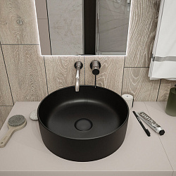 Corpa Nera Bosso/Боссо раковина  накладная D41, черный матовый