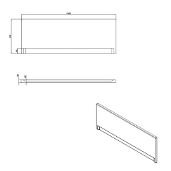 Панель фронтальная: универсальная тип 1, 160, ультра белый, Сорт1