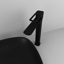 Смеситель для настольного умывальника, черный матовый, Slide, IDDIS, SLIBL01i01