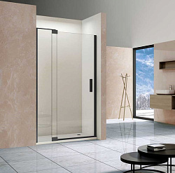 Душевая дверь Extra VDP-1E8090CLB, 800/900, черный, стекло прозрачное, , шт