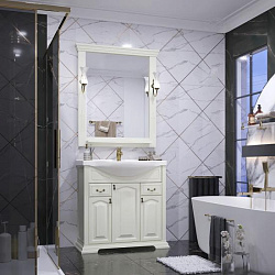 Тумба Opadiris Риспекто 85, цвет слоновая кость (под раковину Santek Сенеж 87)