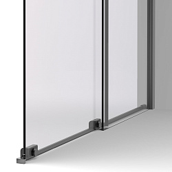 Душевая перегородка Walk-In VSW-1WSL120GSGM, 1200*2000, вороненая сталь, стекло янтарь, , шт