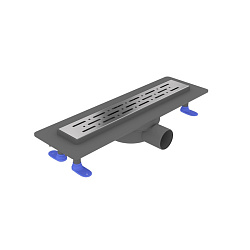 Corpa Nera Grossi/Гросси душевой трап 40 см с гидрозатвором, решетка из нержавеющей стали