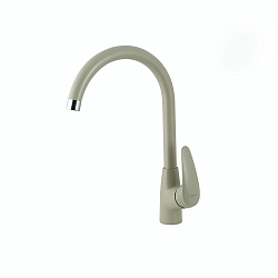 "LINARA" LM0405 смеситель для кухни с высоким поворотным изливом, цвет: грей