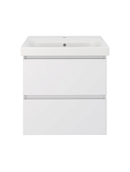 Тумба подвесная ASTRA 60 /2ящ/белая/раковина Moduo SLIM Cersanit/AQUA DE MARCO