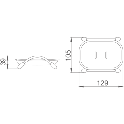 Мыльница пласт/настольн. (матовая) HB332-1