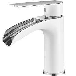 Смеситель для раковины, водопад, латунь, белый/хром HB13505-8