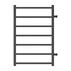 Полотенцесушитель водяной Point Вега PN71558B П7 500x800 с боковым подключением 500, черный