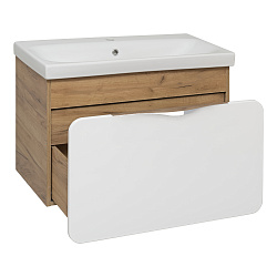 Тумба /2 ящ/подвесная/дуб золотой Крафт(80см) Skandi/AQUA DE MARCO