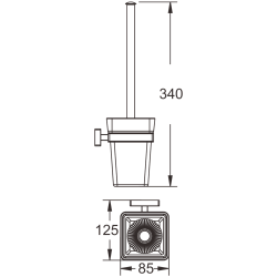 Ёршик (квадрат), хром B90210
