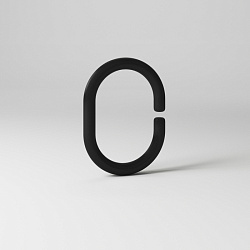 Набор колец для шторы в ванную комнату, цвет черный, IDDIS, RID013P