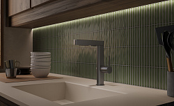 Смеситель для кухни Vincea VKF-22GM, вороненая сталь, , шт