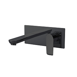 Смеситель для раковины Esse VBFW-1E1MB встраиваемый однорычажный, с регулятором давления, черный , ,