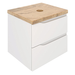 Тумба NORDIC 60 /2 ящ /правая/подвесная/белая/под столешницу/AQUA DE MARCO