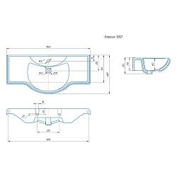 Умывальник мебельный Opadiris Kirovit Классик 105
