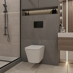 Corpa Nera Paganini/Паганини  клавиша смыва, двойной смыв, черный матовый