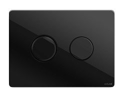 Вывод Кнопка: ACCENTO CIRCLE, пневматическая, стекло, черный глянцевый, Сорт1