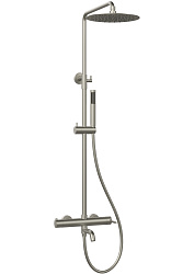 Душевая стойка Villa VSFS-1VL1BN с изливом, 25см верх. душ из нерж. стали, брашированный никель, , ш