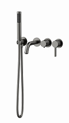 Смеситель для ванны Villa VTFW-1VL1BN, встраиваемый, брашированный никель, , шт