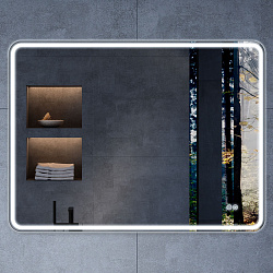 Зеркало LED VLM-3VC1007-2 1000х700 c сенсорным выключателем и диммером, антизапотевание, , шт